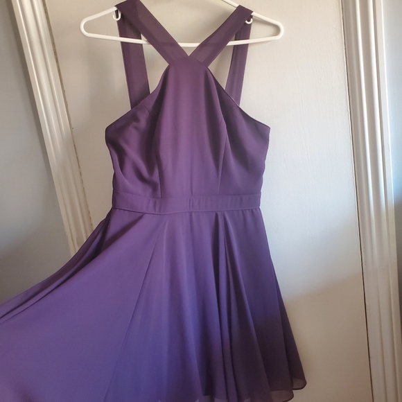 Lulus Women's Evermore Skater Dress Plum Purple Size S Special Occasion cocktail - Picture 5 of 15